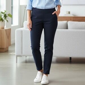 Banana Republic Hayden Tapered Ankle Pull-On Trousers Navy Blue - Size 6